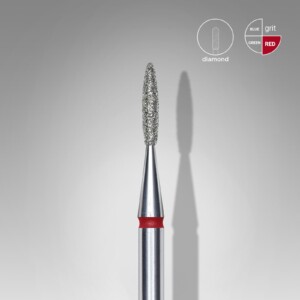 Diamantová fréza flame red EXPERT, průměr 1,6 mm / pracovní část 8 mm