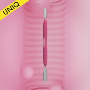 Manicure pusher Gummy with silicone handle UNIQ 10 TYPE 1 (rounded wide and rounded narrow pusher)