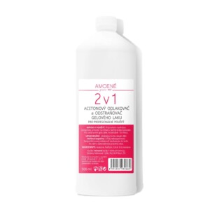 Acetonový odlakovač a odstraňovač gelového laku 2 v 1, vůně citron, 500ml
