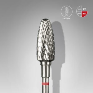 Staleks Karbidový brusný nástavec - "corn" red - FT90R060/14