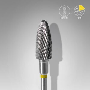 Staleks Karbidový brusný nástavec - "corn" yellow - FT90Y060/14