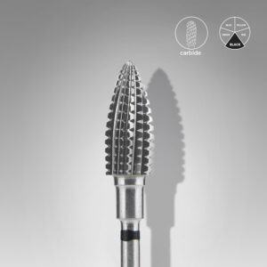 Staleks Karbidový brusný nástavec - “pine cone” black hard - FT110H060/14