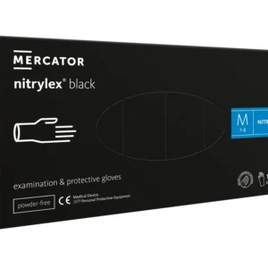 Nepudrované nitrilové zdravotnické rukavice NITRYLEX BLACK M