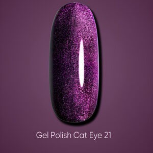Dark gel polish Cat Eye 21, 6 ml